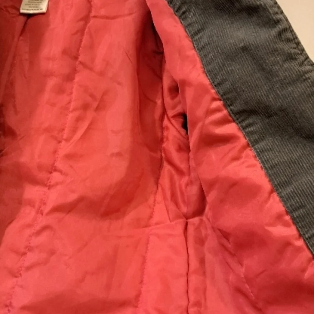 Gymboree  corduroy  girls Hooded Jacket with Heart Accents g size M (7-8)